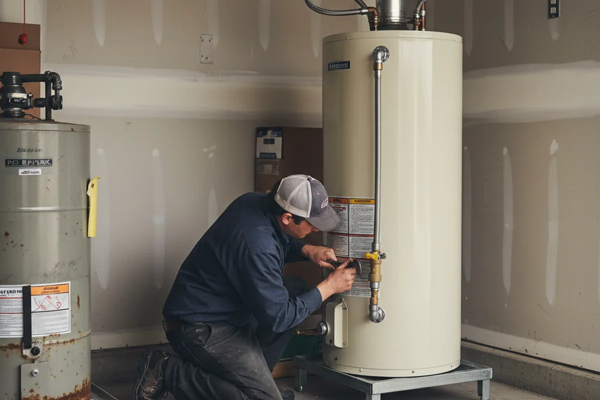 Water heater and shutoff valve replacement in Squaw Valley